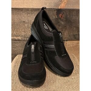 Grasshoppers Womens Get Fit Performance Platforms Slip On Shoes Blue Gray 7 M